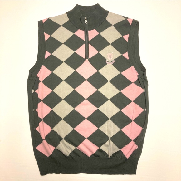 ⛳️ St. Andrews Links “Home of Golf” 1/4 zip Golf Sweater Vest - XXL - Picture 1 of 5